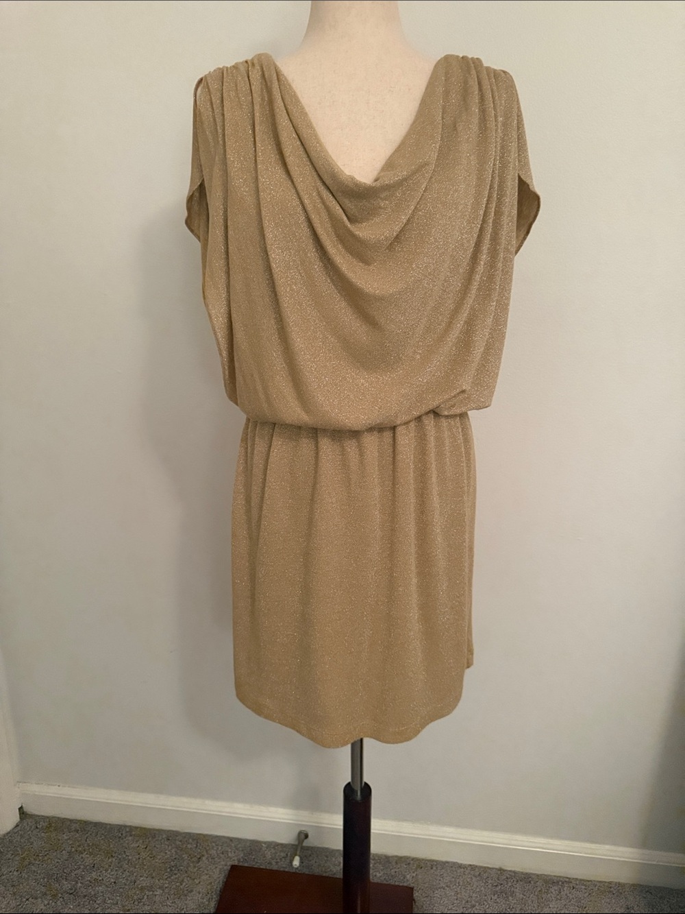 Gold Mini Dress, Size 6